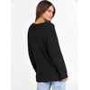 image:imageANRABESS Ribbed V Neck Long Sleeve Shirts for WomenBlack