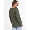 image:imageANRABESS Ribbed V Neck Long Sleeve Shirts for WomenDeep Green
