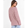 image:imageANRABESS Ribbed V Neck Long Sleeve Shirts for WomenGrey Pink