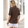 image:imageANRABESS Short Sleeve Sweater for Women Oversized Lightweight Casual Work Top Shirts Knit Crewneck 2026 Summer Fall OutfitsNutmeg