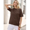 image:imageANRABESS Short Sleeve Sweater for Women Oversized Lightweight Casual Work Top Shirts Knit Crewneck 2026 Summer Fall OutfitsNutmeg