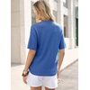 image:imageANRABESS Short Sleeve Sweater for Women Oversized Lightweight Casual Work Top Shirts Knit Crewneck 2026 Summer Fall OutfitsRoyal Blue