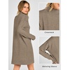 image:imageANRABESS Sweater Dress for Women Fall Oversized Crewneck Long Sleeve DressCoffee
