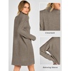 image:imageANRABESS Sweater Dress for Women Fall Oversized Crewneck Long Sleeve DressDark Khaki