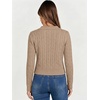 image:imageANRABESS Sweaters for Women Cable Knit Long Sleeve Polo V Neck Fall OutfitsBright Tan