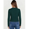 image:imageANRABESS Sweaters for Women Cable Knit Long Sleeve Polo V Neck Fall OutfitsDark Green