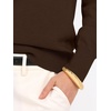 image:imageANRABESS Sweaters for Women Polo Collared Knit Long Sleeve PulloverCoffee