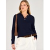 image:imageANRABESS Sweaters for Women Polo Collared Knit Long Sleeve PulloverNavy Blue
