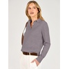 image:imageANRABESS Sweaters for Women Polo Collared Knit Long Sleeve PulloverNutmeg