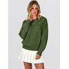 image:imageANRABESS Sweaters for Women Trendy 3D Floral Knit 2026 Fall Fashion OutfitsArmy Green