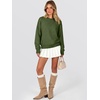 image:imageANRABESS Sweaters for Women Trendy 3D Floral Knit 2026 Fall Fashion OutfitsArmy Green