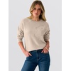 image:imageANRABESS Sweaters for Women Trendy 3D Floral Knit 2026 Fall Fashion OutfitsBeige