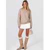 image:imageANRABESS Sweaters for Women Trendy 3D Floral Knit 2026 Fall Fashion OutfitsKhaki