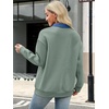 image:imageANRABESS Sweatshirt for Women Button Up Denim Collared Pullover Henley TopGrey Green