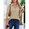 image:imageANRABESS Sweatshirt for Women Long Sleeve Pullover Polo Shirts Fall WinterApricot