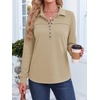 image:imageANRABESS Sweatshirt for Women Long Sleeve Pullover Polo Shirts Fall WinterApricot