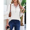 image:imageANRABESS Sweatshirt for Women Long Sleeve Pullover Polo Shirts Fall WinterWhite