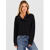 image:imageANRABESS Sweatshirt for Women Waffle Knit Henley Pullover TopsBlack