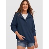 image:imageANRABESS Sweatshirt for Women Waffle Knit Henley Pullover TopsNavy Blue