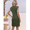 image:imageANRABESS V Neck Sleeveless Dress for Women Air Layer Fabric Wrinkle FreeArmy Green