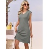 image:imageANRABESS V Neck Sleeveless Dress for Women Air Layer Fabric Wrinkle FreeGrey