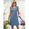 image:imageANRABESS V Neck Sleeveless Dress for Women Air Layer Fabric Wrinkle FreeGrey Blue