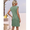 image:imageANRABESS V Neck Sleeveless Dress for Women Air Layer Fabric Wrinkle FreeLight Green