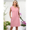 image:imageANRABESS V Neck Sleeveless Dress for Women Air Layer Fabric Wrinkle FreePink