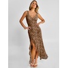 image:imageANRABESS Wedding Guest Dresses for Women Mesh Semi Formal Maxi DressCoffee