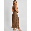 image:imageANRABESS Wedding Guest Dresses for Women Mesh Semi Formal Maxi DressCoffee