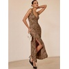 image:imageANRABESS Wedding Guest Dresses for Women Mesh Semi Formal Maxi DressCoffee