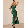 image:imageANRABESS Wedding Guest Dresses for Women Mesh Semi Formal Maxi DressDeep Green