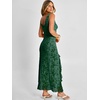 image:imageANRABESS Wedding Guest Dresses for Women Mesh Semi Formal Maxi DressDeep Green