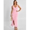 image:imageANRABESS Wedding Guest Dresses for Women Mesh Semi Formal Maxi DressLight Pink