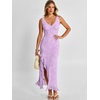 image:imageANRABESS Wedding Guest Dresses for Women Mesh Semi Formal Maxi DressLight Purple