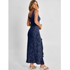image:imageANRABESS Wedding Guest Dresses for Women Mesh Semi Formal Maxi DressNavy Blue