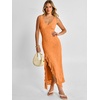 image:imageANRABESS Wedding Guest Dresses for Women Mesh Semi Formal Maxi DressOrange