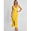 image:imageANRABESS Wedding Guest Dresses for Women Mesh Semi Formal Maxi DressYellow