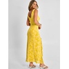 image:imageANRABESS Wedding Guest Dresses for Women Mesh Semi Formal Maxi DressYellow