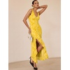 image:imageANRABESS Wedding Guest Dresses for Women Mesh Semi Formal Maxi DressYellow
