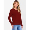 image:imageANRABESS Women 100 Wool Long Sleeve Sweaters Fall Business Casual OutfitsRed