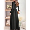 image:imageANRABESS Women Deep V Neck Wedding Guest Formal Maxi DressLong Sleeve Black