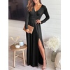image:imageANRABESS Women Deep V Neck Wedding Guest Formal Maxi DressLong Sleeve Black