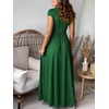 image:imageANRABESS Women Deep V Neck Wedding Guest Formal Maxi DressShort Sleeve Green