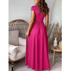image:imageANRABESS Women Deep V Neck Wedding Guest Formal Maxi DressShort Sleeve Rose