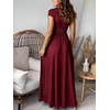 image:imageANRABESS Women Deep V Neck Wedding Guest Formal Maxi DressShort Sleeve Wine Red