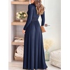 image:imageANRABESS Women Deep V Neck Wedding Guest Formal Maxi DressZlong Sleeve Navy Blue