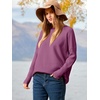 image:imageANRABESS Women Fall Oversized Long Batwing Sleeve Ribbed SweatersDeep Purple