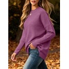 image:imageANRABESS Women Fall Oversized Long Batwing Sleeve Ribbed SweatersDeep Purple