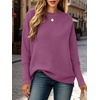 image:imageANRABESS Women Fall Oversized Long Batwing Sleeve Ribbed SweatersDeep Purple